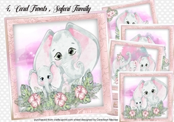 4, Lovely card Fronts, Safari Family 