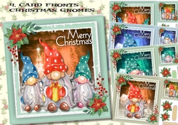 4,  Card Fronts , Christmas Gnomes