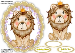 Lion in a Scalloped Frame