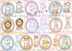 10, Card Toppers , Gorgeous Animals 
