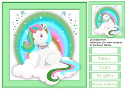 Gorgeous Rainbow Unicorn, Green