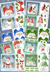10, Card Fronts , Christmas Gnomes and Friends