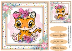 Cute Flower Tiger