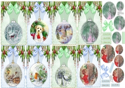 8,A5 Card Fronts , Pyramid Baubles