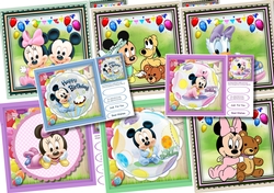 8 Card fronts , Mickys Babies
