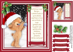 Cute Bear Looking For Santa