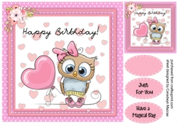 Owls Birthday Balloon
