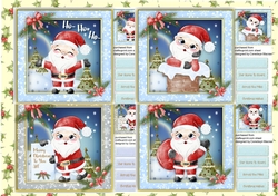 4,  card Fronts , Santas Wishes