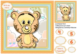 Cute Glittered  Tiger