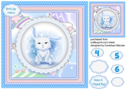 Cute Bunny in a Lace Frame