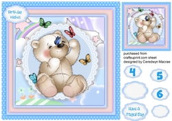 Cute Teddy and Butterflys