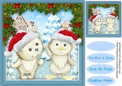 Cute Polar Bear and Penguin