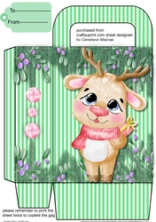 Gift Bag with Gorgeous  Reindeer