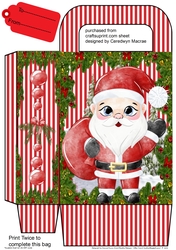 Gift Bag with Gorgeous Santa