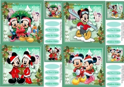 4, Card Fronts, Mickys Christmas