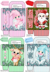 4, Lovely Gift Bags , Christmas