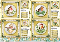4, Card Fronts , Gorgeous Robins