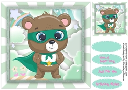 Gorgeous Brown Bear Super Hero