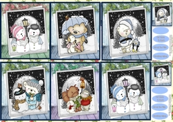 6, Lovely Cards , Snow Friends