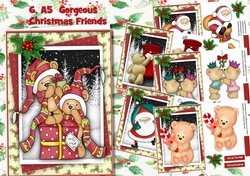 6, Gorgeous a5 Cards , Christmas Friends