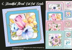 4, Beautiful Floral Cards