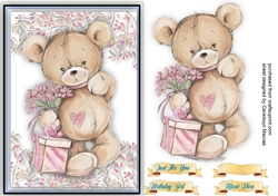 Water Coloure Love Bear