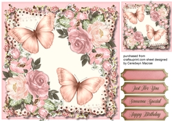 Beautiful French Roses and Butterflys 