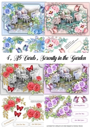 4, A5 , Cards , Serenity in the Garden