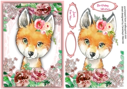 Gorgeous Fox with Roses 