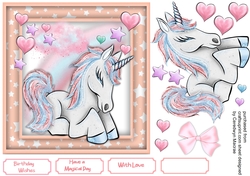 Beautiful Unicorn and Stars 3