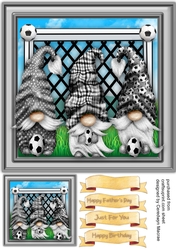 Black and White Football Gnomes