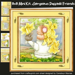 8x8 Mini Kit , Gorgeous Daffodil Mice