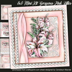 8x8 Mini Kit, Gorgeous Pink Lillies