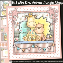 8x8 Mini Kit, Animal Jungle Shelf