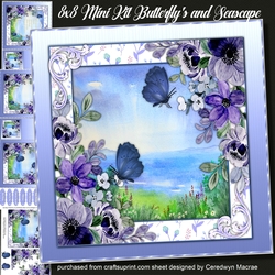 8x8 Mini Kit, Butterflys and Seascape