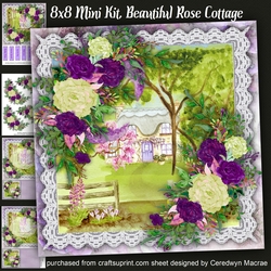 8x8 Mini Kit, Beautiful Rose Cottage