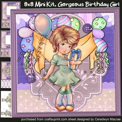 8x8 Mini Kit, Gorgeous Birthday Girl
