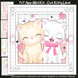 7x7 app Mini Kit, Cute Kitty Love