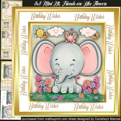 8x8 Mini Kit, Friends are Like Flowers