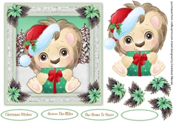 Gorgeous Christmas Lion 7x7 