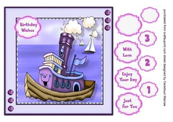 Billys Lilac Tugboat 7x7 