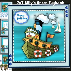 7x7 Billys Green Tugboat
