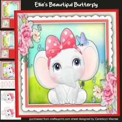 Ellies Beautiful Butterfly 7x5 7x5