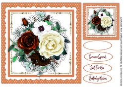 Beautiful Burgandy and White Roses on lace