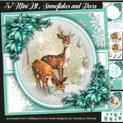 7x7 Mini Kit, Snowflakes and Deers
