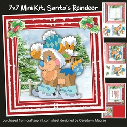 7x7 Mini Kit,Santas Reindeer