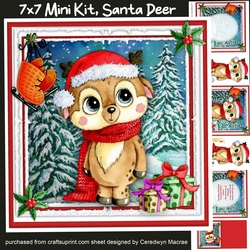 7x7 Mini Kit, Santa Deer