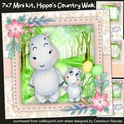 7x7 Mini Kit ,Hippos Country Walk 
