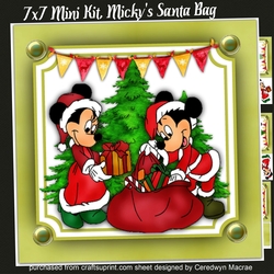 7x Mini kit , Mickys Santa Bag