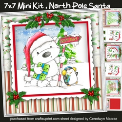 7x7 Mini Kit, North Pole Santa